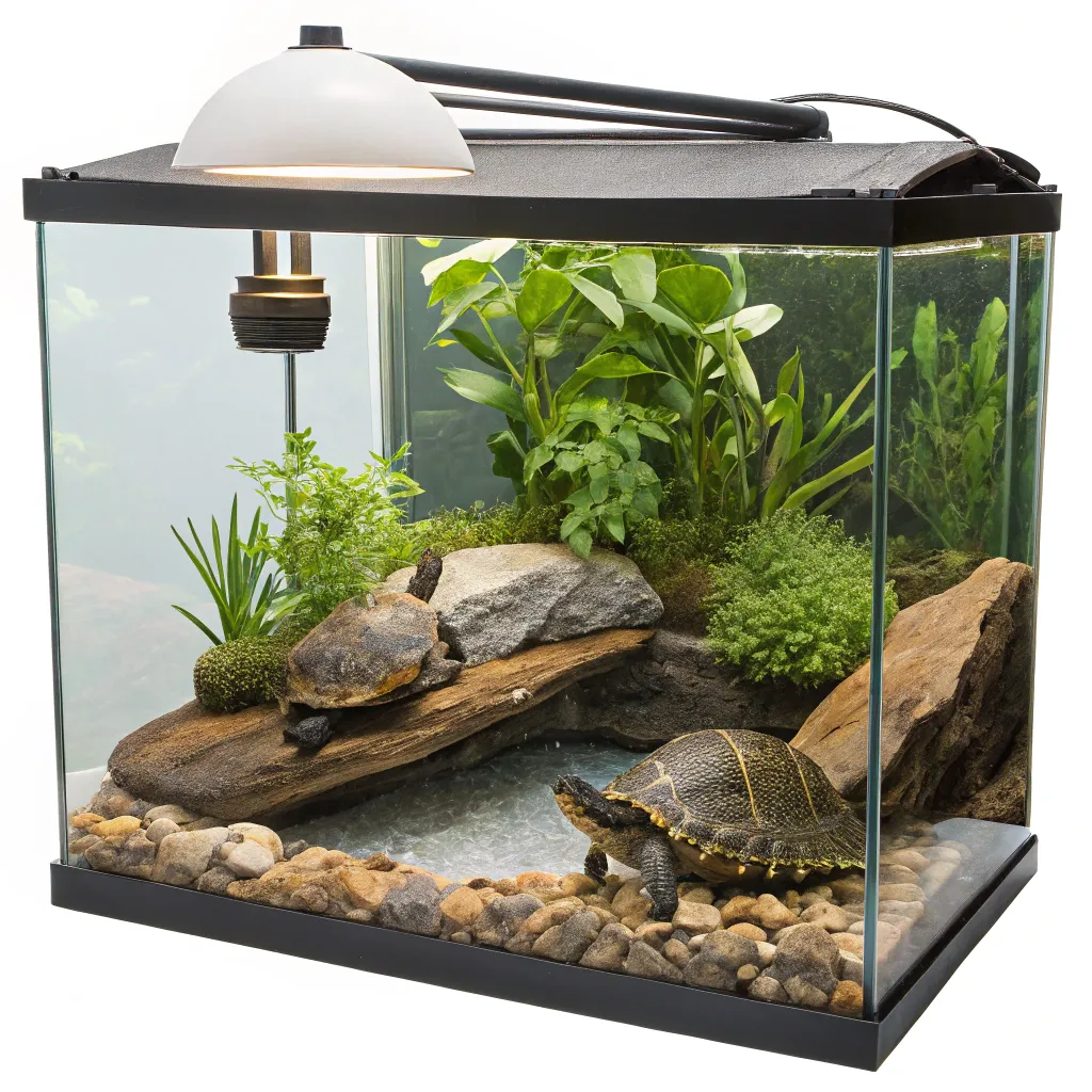 Spacious turtle terrarium